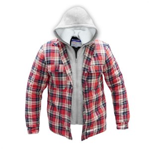 Dedra BH63KF flanel pulóver, bélelt kapucnival