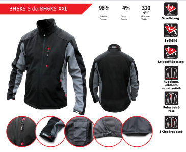 Dedra Softshell munkavédelmi kabát BH6KS